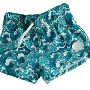 The Little Surfer Dude Waves Swim Trunks